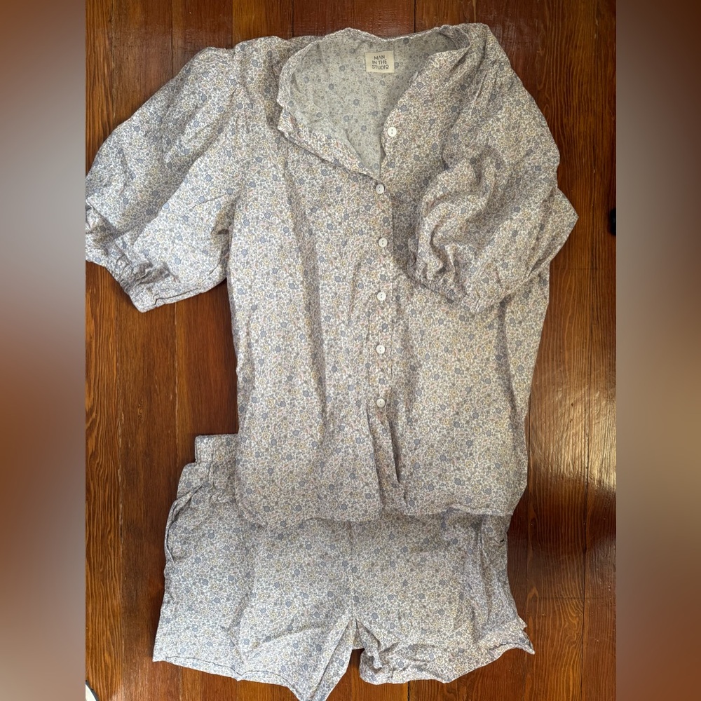 Man In The Studio Floral Button-Up Set